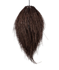 GloboStar® GLOBOSTAR® ARCHIPELAGO 01748 Boho Κρεμαστό Φωτιστικό Οροφής με Ντουί 1 x E27 AC 220-240V IP20 - Καφέ - Μ30 x Π30 x Υ63cm