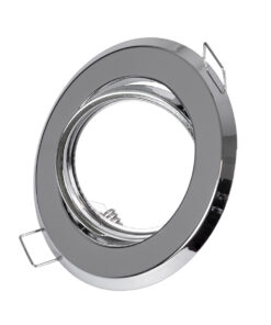 GloboStar® GLOBOSTAR® RAFY 77817 Χωνευτή Κινούμενη Βάση για Σποτ MR16 με Ντουί GU10/GU5.3 IP20 - Νίκελ Χρώμιο - Μ9.2 x Π9.2 x Υ3.1cm / Q7cm