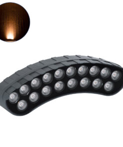 GloboStar® GloboStar® TREELIGHT-KINA 90231 Κυρτή Μπάρα Φωτισμού Wall Washer με Αντιθαμβωτική Γρίλια Ειδική για Φυτά - Δέντρα LED 18W 1530lm 15° DC 24V Αδιάβροχο IP65 L24.5 x W7 x H8cm Αρχιτεκτονικό Πορτοκαλί 2200K - Γκρι Ανθρακί - 3 Years Warranty