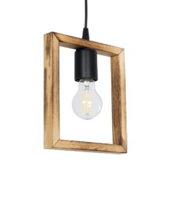 GloboStar® GLOBOSTAR® EDISON 203-0020 Vintage Κρεμαστό Φωτιστικό Οροφής με Ντουί 1 x E27 AC 220-240V IP20 - Μπεζ & Μαύρο - Μ19 x Π5 x Υ22cm