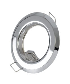 GloboStar® GLOBOSTAR® RAFY 77810 Χωνευτή Βάση για Σποτ MR16 με Ντουί GU10/GU5.3 IP20 - Νίκελ Χρώμιο - Μ8.3 x Π8.3 x Υ3.1cm / Q6cm