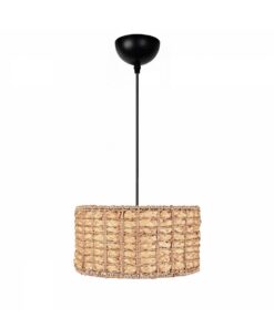 GloboStar® GLOBOSTAR® POMEGRANDE 204-0157 Boho Κρεμαστό Φωτιστικό Οροφής με Ντουί 1 x E27 AC 220-240V IP20 - Μπεζ - Μ30 x Π30 x Υ16cm