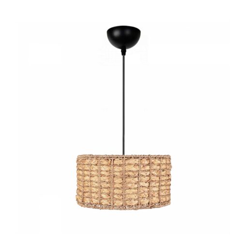 GloboStar® GLOBOSTAR® POMEGRANDE 204-0157 Boho Κρεμαστό Φωτιστικό Οροφής με Ντουί 1 x E27 AC 220-240V IP20 - Μπεζ - Μ30 x Π30 x Υ16cm