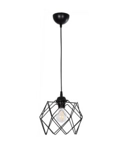 GLOBOSTAR® SOLON 201-0059 Μοντέρνο Κρεμαστό Φωτιστικό Οροφής με Ντουί 1 x E27 AC 220-240V IP20 - Μαύρο - Μ24 x Π24 x Υ23cm 13 41df3f 201 0059 3