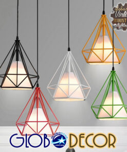 GLOBOSTAR® KAIRI 01619 Μοντέρνο Κρεμαστό Φωτιστικό Οροφής με Ντουί 1 x E27 AC 220-240V IP20 - Λευκό - Μ38 x Π38 x Υ39cm 17 41f796 application