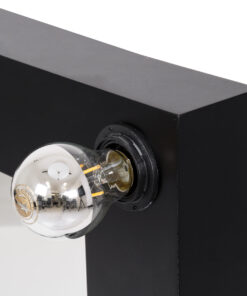 GloboStar® MAKEUP MIRROR-160x80-5 Μοντέρνος Καθρέπτης Μακιγιάζ με Πλαίσιο Φυσικού Ξύλου με Διακόπτη On/Off 20 x E27 AC220-240V - Μ80 x Π7 x Υ160cm - Μαύρος Έβενος 20 432191 160x80 11