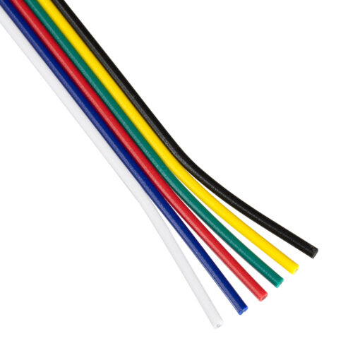 GloboStar® GloboStar® 70738 Εύκαμπτο Πλακέ Καλώδιο 1m RGB+CCT 6 x 0.25mm²