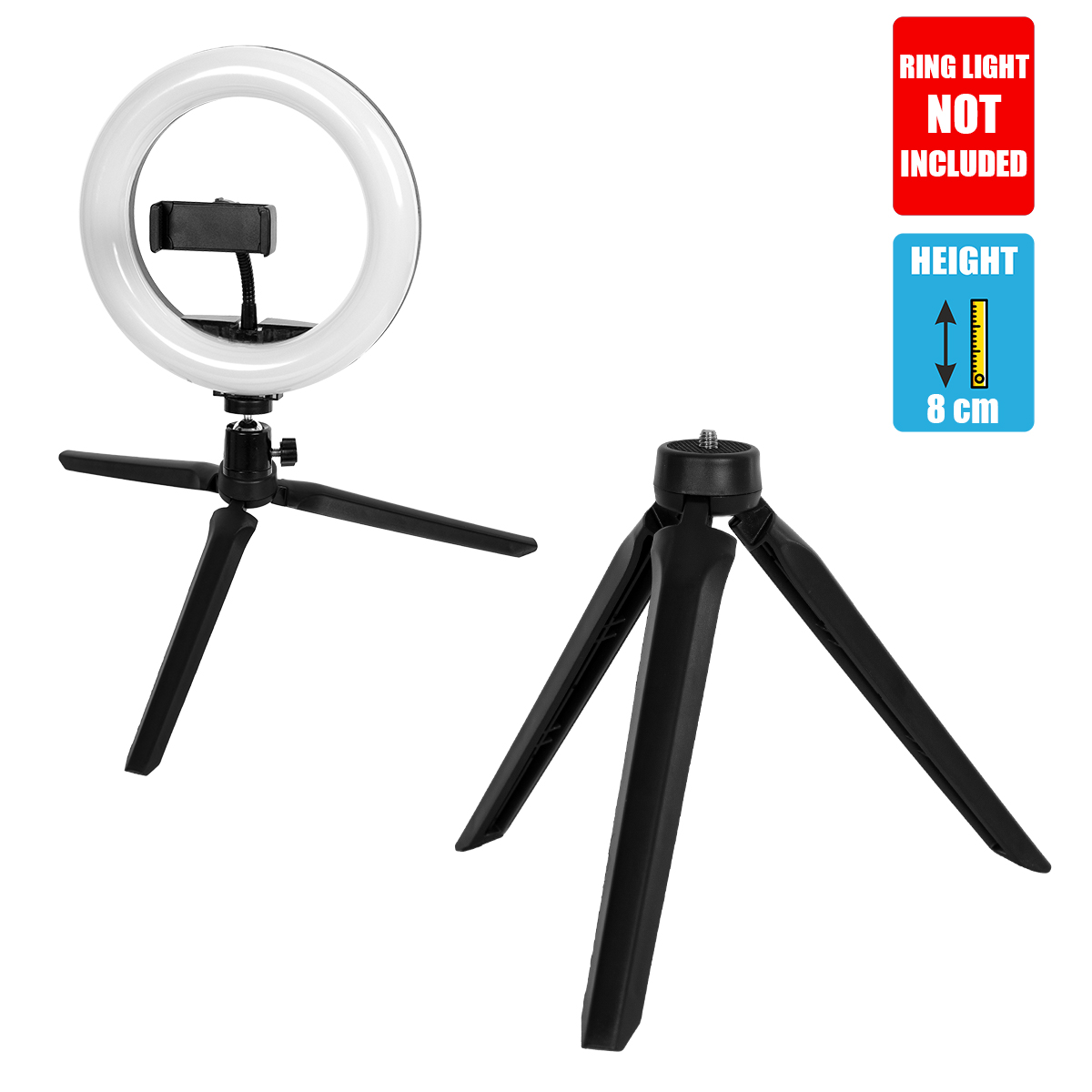GloboStar® 75806 Professional Table Tripod - Επαγγελματικό Επιτραπέζιο Τρίποδο για Ring Light LED 2 GloboStar® GloboStar® 75806 Professional Table Tripod - Επαγγελματικό Επιτραπέζιο Τρίποδο για Ring Light LED