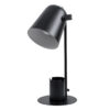 GloboStar® GloboStar® PENCASE 61563 Μοντέρνο Επιτραπέζιο Φωτιστικό Πορτατίφ Μονόφωτο 1 x E27 IP20 Μαύρο Μέταλλο - Μ12 x Π15 x Υ38cm