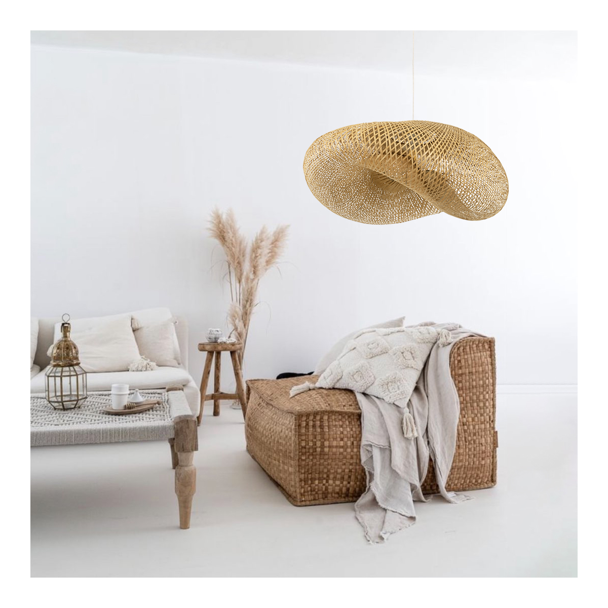 GLOBOSTAR® MEXICO 00719 Boho Κρεμαστό Φωτιστικό Οροφής με Ντουί 1 x E27 AC 220-240V IP20 - Μπεζ - Μ65 x Π46 x Υ30cm 11 GLOBOSTAR® MEXICO 00719 Boho Κρεμαστό Φωτιστικό Οροφής με Ντουί 1 x E27 AC 220-240V IP20 - Μπεζ - Μ65 x Π46 x Υ30cm - Image 9