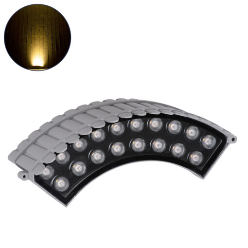 GloboStar® GLOBOSTAR® TREELIGHT-JINA 90690 Κυρτή Μπάρα Φωτισμού Wall Washer για Φυτά - Δέντρα LED 18W 1620lm 10° DC 24V Αδιάβροχο IP65 Θερμό Λευκό 2700K Dimmable - Γκρι Ανθρακί - Μ29 x Π11 x Υ10.5cm - 3 Χρόνια Εγγύηση