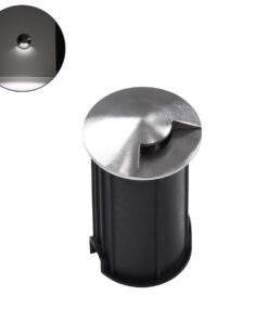 GloboStar® GLOBOSTAR® UNDERGROUND-RENA 90661 Χωνευτό Αρχιτεκτονικό Φωτιστικό Διαδρόμου/Σκαλοπατιού LED 1W 115lm 30° DC 24V Αδιάβροχο IP68 Φυσικό Λευκό 4500K Dimmable - Ανοξείδωτο Ατσάλι 304 / Φ5 x Υ9cm - Q4.2cm - 3 Χρόνια Εγγύηση