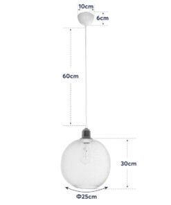 GLOBOSTAR® WIRE 203-0005 Μοντέρνο Κρεμαστό Φωτιστικό Οροφής με Ντουί 1 x E27 AC 220-240V IP20 - Λευκό & Χρυσό - Μ25 x Π25 x Υ30cm 22 44ef43 203 0005 11