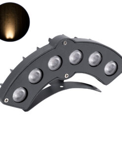 GloboStar® GLOBOSTAR® TREELIGHT-GINA 90679 Κυρτή Μπάρα Φωτισμού Wall Washer για Φυτά - Δέντρα LED 6W 660lm 30° DC 24V Αδιάβροχο IP65 Θερμό Λευκό 2700K Dimmable - Γκρι Ανθρακί - Μ18 x Π3.5 x Υ7cm - 3 Χρόνια Εγγύηση