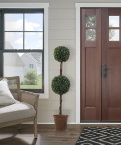 GloboStar® Artificial Garden SKIATHOS 20346 Διακοσμητικό Ψάθινο Καλάθι - Κασπώ Γλάστρα - Flower Pot Καφέ Φ26cm x Υ26cm 19 45ac69 20399 20346