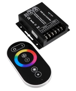 GloboStar® GLOBOSTAR® RGBCONTROLLER 73410 Σετ Dimmer / Controller με RF Ασύρματο Χειριστήριο με 3 x 8A 192W Κανάλια DC 12-24V 24A 576W Max IP20 - RF2.4Ghz SYNC - Μ9 x Π9 x Υ2.5cm - 2 Χρόνια Εγγύηση