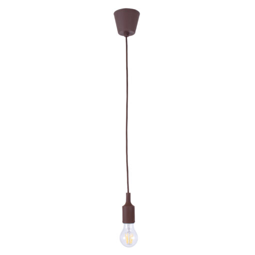 GloboStar® GLOBOSTAR® CABLITO 61561 Μοντέρνο Κρεμαστό Φωτιστικό Οροφής με Ντουί 1 x E27 AC 220-240V IP20 - Καφέ - Μ4 x Π4 x Υ110cm