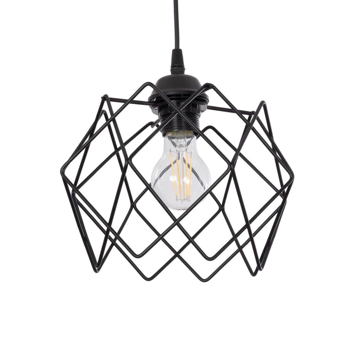 GLOBOSTAR® SOLON 201-0059 Μοντέρνο Κρεμαστό Φωτιστικό Οροφής με Ντουί 1 x E27 AC 220-240V IP20 - Μαύρο - Μ24 x Π24 x Υ23cm 2 GloboStar® GLOBOSTAR® SOLON 201-0059 Μοντέρνο Κρεμαστό Φωτιστικό Οροφής με Ντουί 1 x E27 AC 220-240V IP20 - Μαύρο - Μ24 x Π24 x Υ23cm