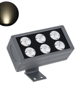 GloboStar® GLOBOSTAR® FLOOD-DANY 90376 Προβολέας Σποτ Wall Washer LED 24W 2280lm 5° DC 24V Αδιάβροχο IP65 Φυσικό Λευκό 4500K Dimmable - Γκρι Ανθρακί - Μ16 x Π9.5 x Υ7.5cm - 3 Χρόνια Εγγύηση