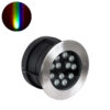 GloboStar® UNDERWATER-JULIA 90570 Υποβρύχιο Χωνευτό Φωτιστικό Σποτ Ειδικό για Σιντριβάνια LED 12W 1020lm 15° DC 24V Αδιάβροχο IP68 Φ18 x Υ11.2cm RGBW DMX512 - Ανοξείδωτο Ατσάλι - 3 Years Warranty