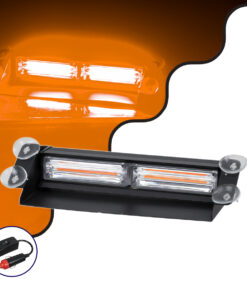 GloboStar® GloboStar® 85115 PRO Series Μπάρα Σήμανσης με Βεντούζες για Παρμπρίζ Οχήματος Οδικής Βοήθείας για Αυτοκίνητα & Φορτηγά 13 Προγραμμάτων Φωτισμού LED CREE CXB COB 18W DC 10-30V IP20 Πορτοκαλί