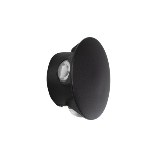 GloboStar® GLOBOSTAR® SOL 60689 Μοντέρνο Φωτιστικό Τοίχου - Απλίκα LED 8W 1000lm 30° AC 220-240V Αδιάβροχο IP65 Θερμό Λευκό 2700K - CREE XPE Chip & TÜV SÜD Driver - Μαύρο Ματ - Μ10 x Π5 x Υ10cm - 5 Χρόνια Εγγύηση