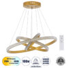 GLOBOSTAR® DIAMOND TRIO 61137-DECO Μοντέρνο Κρεμαστό Φωτιστικό Οροφής LED 100W 12123lm 360° AC 220-240V IP20 Ρυθμιζόμενο Λευκό CCT με Χειριστήριο από 2700K έως 6000K Dimmable - Lumileds SMD Chip - Χρυσό Βούρτσας - Μ25 x Π40 x Υ60cm - 3 Χρόνια Εγγύηση 2 GloboStar® GLOBOSTAR® DIAMOND TRIO 61137-DECO Μοντέρνο Κρεμαστό Φωτιστικό Οροφής LED 100W 12123lm 360° AC 220-240V IP20 Ρυθμιζόμενο Λευκό CCT με Χειριστήριο από 2700K έως 6000K Dimmable - Lumileds SMD Chip - Χρυσό Βούρτσας - Μ25 x Π40 x Υ60cm - 3 Χρόνια Εγγύηση