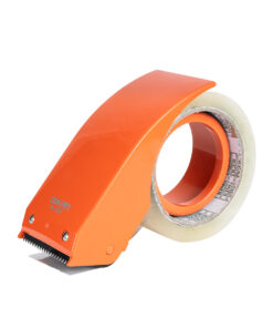 GloboStar® GLOBOSTAR® PACKAGING 79950 Επαγγελματική Μηχανή για Αυτοκόλλητη Ταινία Συσκευασίας Φάρδους έως 5.5cm & Μήκους έως 150 Μέτρων - Πορτοκαλί - Μ8.5 x Π8.5 x Υ9cm