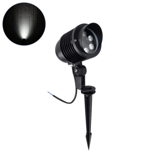GloboStar® GloboStar® TREELIGHT-LINA 90653 Σποτ Φωτισμού Ειδικό για Φυτά - Δέντρα με Βάση Κήπου / Καρφωτό LED 6W 720lm 30° DC 24V Αδιάβροχο IP65 Μ10.5 x Π18 x Υ40cm Ψυχρό Λευκό 6000K - Γκρι Ανθρακί - 3 Years Warranty