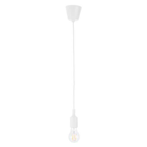 GloboStar® GLOBOSTAR® CABLITO 61550 Μοντέρνο Κρεμαστό Φωτιστικό Οροφής με Ντουί 1 x E27 AC 220-240V IP20 - Λευκό - Μ4 x Π4 x Υ110cm