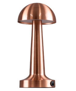 GloboStar® GloboStar® COCO 76511 Επαναφορτιζόμενο Επιτραπέζιο Φωτιστικό Πορτατίφ LED 1.5W 105lm 120° DC 5V IP44 Θερμό Λευκό 2700K Dimmable Χάλκινο Αλουμίνιο - Μ10 x Π10 x Υ22cm - 2 Xρόνια Εγγύηση