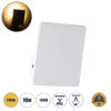 GloboStar® GloboStar® CUADRADO 60569 Φωτιστικό Τοίχου - Απλίκα Αρχιτεκτονικού Φωτισμού Εσωτερικού/Εξωτερικού Χώρου Up or Down LED 10W 1000lm 60° AC220-240V Αδιάβροχο IP65 - Σώμα Αλουμινίου & Tempered Glass - Μ14 x Π14 x Υ4.5cm - Θερμό Λευκό 2700K - Λευκό - Bridgelux Chip - 5 Years Warranty