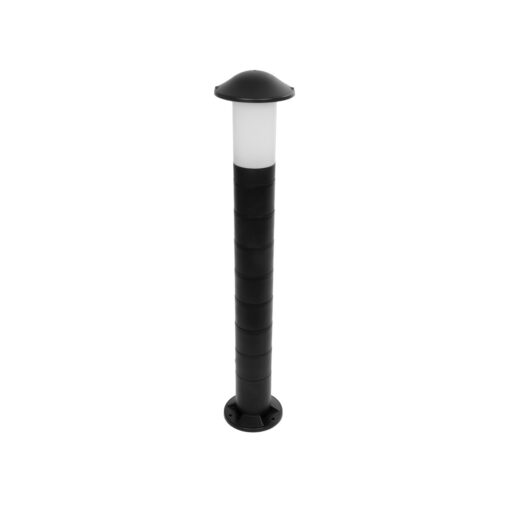 GloboStar® GloboStar® GARDENIO 203-0247 Μοντέρνο Επιδαπέδιο Φωτιστικό Κολωνάκι Κήπου Μονόφωτο 1 x E27 IP44 Μαύρο Πλαστικό - Μ17 x Π17 x Υ85cm
