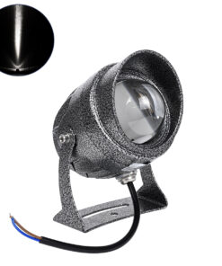 GloboStar® GloboStar® SPOT-XENIA 90509 Σποτ Φωτισμου Wall Washer LED 16W 1600lm 3° DC 24V Αδιάβροχο IP65 Φ9 x Υ12cm Ψυχρό Λευκό 6000K - Σφυρήλατο Γκρι - 3 Years Warranty