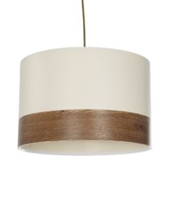 GloboStar® GLOBOSTAR® ZYKLUS 203-0103 Μοντέρνο Κρεμαστό Φωτιστικό Οροφής με Ντουί 1 x E27 AC 220-240V IP20 - Μπεζ & Καφέ - Μ36 x Π36 x Υ25cm