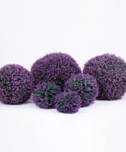 Alternative view of GloboStar® 78522 Artificial - Συνθετικό Τεχνητό Διακοσμητικό Φυτό Θάμνος Πυξάρι Πράσινο - Μωβ Φ46cm