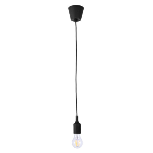 GloboStar® GLOBOSTAR® CABLITO 61562 Μοντέρνο Κρεμαστό Φωτιστικό Οροφής με Ντουί 1 x E27 AC 220-240V IP20 - Μαύρο - Μ4 x Π4 x Υ110cm