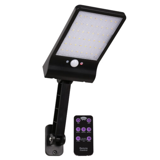 GloboStar® GloboStar® 71465 Αυτόνομο Ηλιακό Φωτιστικό Τοίχου LED SMD 4.5W 550lm με Ενσωματωμένη Μπαταρία Li-ion 2200mAh - Φωτοβολταϊκό Πάνελ - Ρυθμιζόμενη Βάση Στήριξης - Αισθητήρα Ημέρας-Νύχτας PIR Αισθητήρα Κίνησης και Ασύρματο Χειριστήριο IR Αδιάβροχο IP56 CCT
