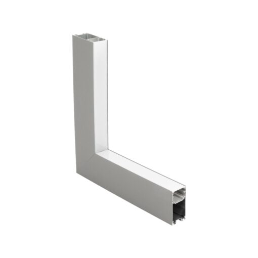 GloboStar® GLOBOSTAR® ALP-CORNER-IN90 LUMILINE 61771 Επιφανειακό / Κρεμαστό Προφίλ Αλουμινίου Γωνία με Λευκό Γαλακτερό Πατητό Κάλυμμα για Ταινίες LED IP20 - Γκρι Ανθρακί Ματ - Μ30 x Π3.5 x Υ7cm