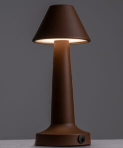 Alternative view of GloboStar® MOLLY 76519 Επαναφορτιζόμενο Επιτραπέζιο Φωτιστικό Πορτατίφ LED 1.5W 105lm 120° DC 5V IP44 Θερμό Λευκό 2700K Dimmable Καφέ Αλουμίνιο - Μ10 x Π10 x Υ23cm - 2 Xρόνια Εγγύηση