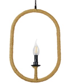 GloboStar® GLOBOSTAR® LINDELL 10001142 Vintage Κρεμαστό Φωτιστικό Οροφής με Ντουί 1 x E27 AC 220-240V IP20 - Μαύρο & Μπεζ - Μ35 x Π10 x Υ53cm