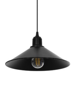 GloboStar® GLOBOSTAR® FERRO 203-0084 Μοντέρνο Κρεμαστό Φωτιστικό Οροφής με Ντουί 1 x E27 AC 220-240V IP20 - Μαύρο - Μ30 x Π30 x Υ15cm