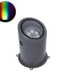 GloboStar® GloboStar® FLOOD-MILO 90736 Κινούμενος Προβολέας - Σποτ Φωτισμού Wall Washer για Φωτισμό Κτιρίων LED 12W 1020lm 10° DC 24V Αδιάβροχο IP67 Φ17 x Υ26cm RGBW DMX512 - Γκρι Ανθρακί - 3 Χρόνια Εγγύηση