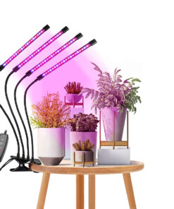 GloboStar® GloboStar® 85957 Grow Light Full Spectrum LED Φωτιστικό Ανάπτυξης Φυτών Γλάστρας με 4 Κινούμενες Κεφαλές & Βάση Μανταλάκι Clip SMD 2835 20W 160° AC230V IP20 με Dimmer & Timer Εσωτερικού Χώρου για Κάλυψη Επιφάνειας 1m x 1m Πλήρους Φάσματος Φωτισμού