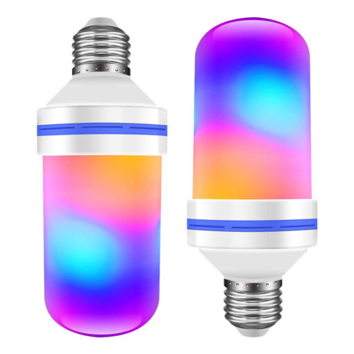 GloboStar® GloboStar® 76076 Λάμπα E27 TUBULAR Διακοσμητική LED 9W 450lm 320° AC 85-265V με 4 Λειτουργίες Εφέ RGB Φλόγας και Αναστροφή RGB Φλόγας