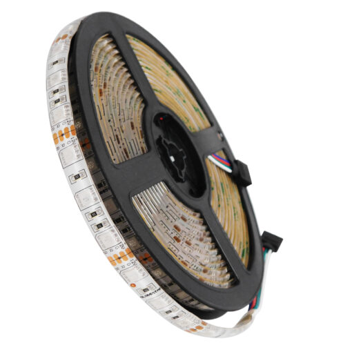 GloboStar® GLOBOSTAR® LUMAR 70129 Ταινία LED 14.4W/m 864lm/m 120° DC 12V Αδιάβροχη IP65 60 x SMD5050 Chip/m Πολύχρωμο RGB Dimmable - Μ500 x Π1 x Υ0.2cm - Ρολό 5 Μέτρων - 5 Χρόνια Εγγύηση