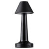 GloboStar® GloboStar® MOLLY 76515 Επαναφορτιζόμενο Επιτραπέζιο Φωτιστικό Πορτατίφ LED 1.5W 105lm 120° DC 5V IP44 Θερμό Λευκό 2700K Dimmable Μαύρο Αλουμίνιο - Μ10 x Π10 x Υ23cm - 2 Xρόνια Εγγύηση