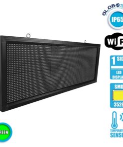 GLOBOSTAR®DISPLAY 90272 Κυλιόμενη Ψηφιακή Επιγραφή P10 Μονής Όψης LED AC 220-240V Αδιάβροχο IP54 Πράσινο - WiFi Control μέσω FK APP - Αισθητήρας Θερμοκρασίας & Υγρασίας - Μ104 x Π9 x Υ40cm - 2 Χρόνια Εγγύηση 8 5023f5 90272 1