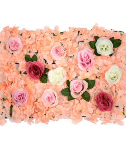 GloboStar® GloboStar® 78306 Συνθετικό Πάνελ Λουλουδιών - Κάθετος Κήπος Τριαντάφυλλο - Ορτανσία Μ60 x Υ40 x Π7cm