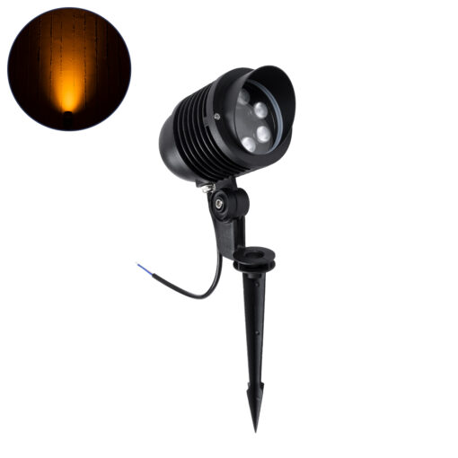 GloboStar® GloboStar® TREELIGHT-LINA 90650 Σποτ Φωτισμού Ειδικό για Φυτά - Δέντρα με Βάση Κήπου / Καρφωτό LED 6W 630lm 30° DC 24V Αδιάβροχο IP65 Μ10.5 x Π18 x Υ40cm Αρχιτεκτονικό Πορτοκαλί 2200K - Γκρι Ανθρακί - 3 Years Warranty